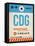 CDG Paris Luggage Tag 2-NaxArt-Framed Stretched Canvas