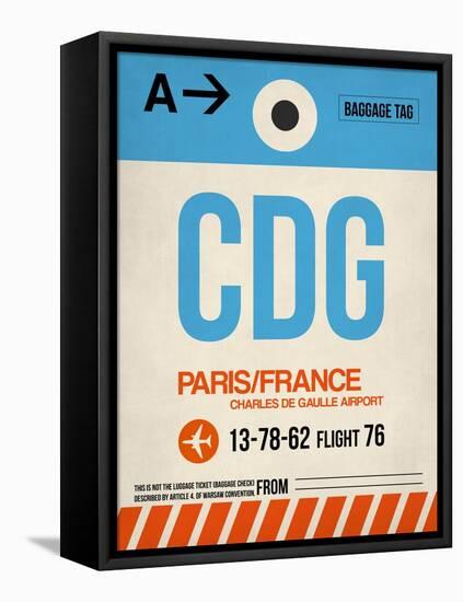 CDG Paris Luggage Tag 2-NaxArt-Framed Stretched Canvas