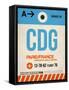 CDG Paris Luggage Tag 2-NaxArt-Framed Stretched Canvas