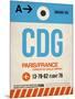 CDG Paris Luggage Tag 2-NaxArt-Mounted Premium Giclee Print