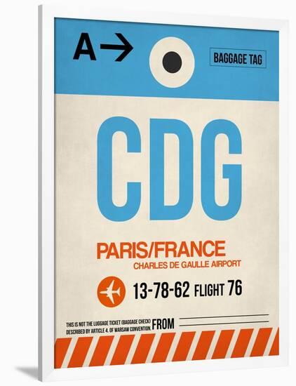 CDG Paris Luggage Tag 2-NaxArt-Framed Art Print