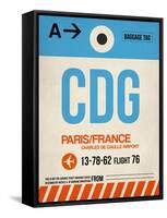 CDG Paris Luggage Tag 2-NaxArt-Framed Stretched Canvas