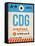 CDG Paris Luggage Tag 2-NaxArt-Framed Stretched Canvas