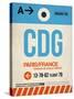 CDG Paris Luggage Tag 2-NaxArt-Stretched Canvas