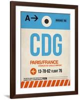 CDG Paris Luggage Tag 2-NaxArt-Framed Art Print