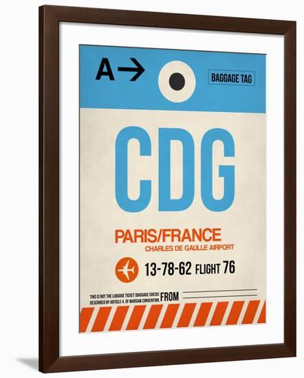 CDG Paris Luggage Tag 2-NaxArt-Framed Art Print