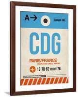 CDG Paris Luggage Tag 2-NaxArt-Framed Art Print