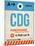 CDG Paris Luggage Tag 2-NaxArt-Mounted Art Print