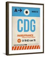 CDG Paris Luggage Tag 2-NaxArt-Framed Art Print