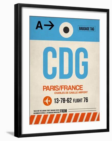 CDG Paris Luggage Tag 2-NaxArt-Framed Art Print