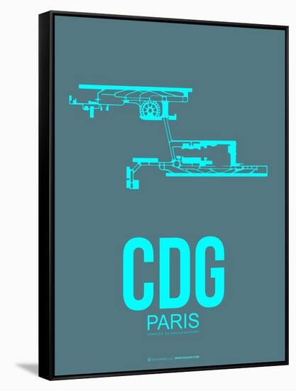 Cdg Paris Poster 1-NaxArt-Framed Stretched Canvas