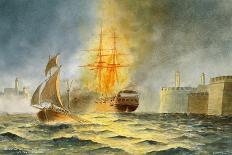 Burning Of The Philadelphia-Cdr. Eric C. C. Tufnell-Stretched Canvas