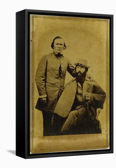 CDV Kit Carson & Spy Lafayette-C. Baker-Framed Stretched Canvas