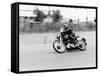 CE Mills Riding a 998Cc Vincent, Silverstone, Northamptonshire, 1959-null-Framed Stretched Canvas