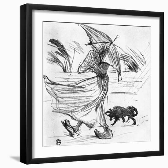 Ce Que Dit La Pluie, 1895-Henri de Toulouse-Lautrec-Framed Giclee Print