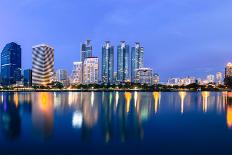 Business Buildings Area and Office, Cityscape at Twilight Panorama-ceazars-Photographic Print