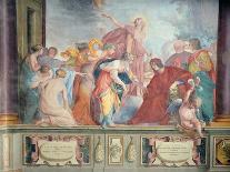 Lorenzo De Medici and Apollo Welcome the Muses and Virtues to Florence-Cecco Bravo-Giclee Print