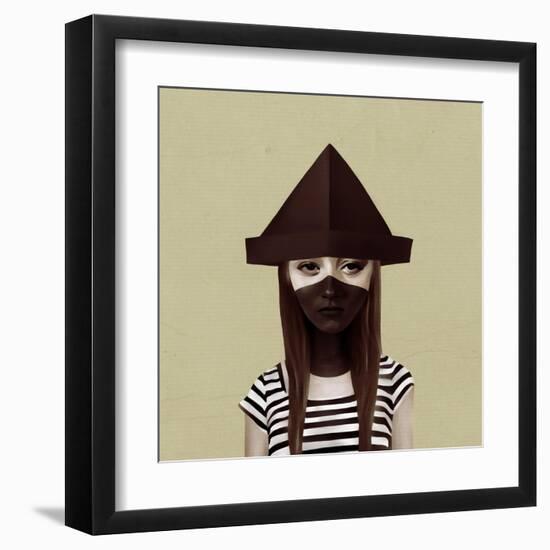 Ceci N'Est Pas Un Chapeau-Ruben Ireland-Framed Art Print