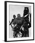 Cecil B. de Mille on Camera Stand in Desert While Directing Scenes from "The Ten Commandments"-Ralph Crane-Framed Premium Photographic Print
