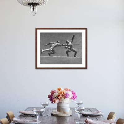 Cecil Howard's Sculpture of Two Men Fencing' Premium Photographic Print -  Andreas Feininger | AllPosters.com
