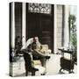 Cecil John Rhodes, British Colonial Administrator, on His Verandah Near Cape Town, C. 1900-null-Stretched Canvas