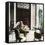 Cecil John Rhodes, British Colonial Administrator, on His Verandah Near Cape Town, C. 1900-null-Framed Stretched Canvas