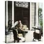 Cecil John Rhodes, British Colonial Administrator, on His Verandah Near Cape Town, C. 1900-null-Stretched Canvas