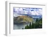 Cecil Peak above Lake Wakatipu, Queenstown, Otago, South Island, New Zealand-Russ Bishop-Framed Photographic Print