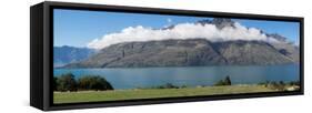 Cecil Peak seen from Glenorchy-Queenstown Road, Lake Wakatipu, Otago Region, South Island, New Z...-null-Framed Stretched Canvas