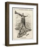 Cecil Rhodes Statesman Financier Imperialist. Caricatured as a Colossus Bestriding Africa-Linley Sambourne-Framed Photographic Print