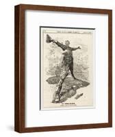 Cecil Rhodes Statesman Financier Imperialist. Caricatured as a Colossus Bestriding Africa-Linley Sambourne-Framed Photographic Print