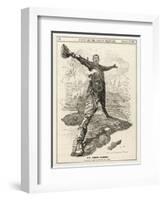 Cecil Rhodes Statesman Financier Imperialist. Caricatured as a Colossus Bestriding Africa-Linley Sambourne-Framed Photographic Print