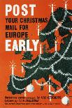 Post Your Christmas Mail for Europe Early-Cecil Walter Bacon-Framed Art Print