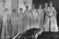 HM Queen Elizabeth II with Her Maids of Honour, the Coronation, 2nd June 1953-Cecil Walter Hardy Beaton-Laminated Photographic Print