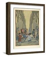 Cecile Fleeing to the Convent, Illustration from 'Les Liaisons Dangereuses' by Pierre Choderlos De-Georges Barbier-Framed Giclee Print