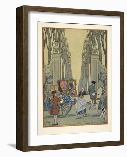 Cecile Fleeing to the Convent, Illustration from 'Les Liaisons Dangereuses' by Pierre Choderlos De-Georges Barbier-Framed Giclee Print