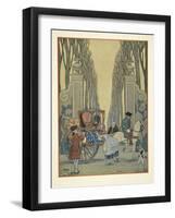 Cecile Fleeing to the Convent, Illustration from 'Les Liaisons Dangereuses' by Pierre Choderlos De-Georges Barbier-Framed Giclee Print