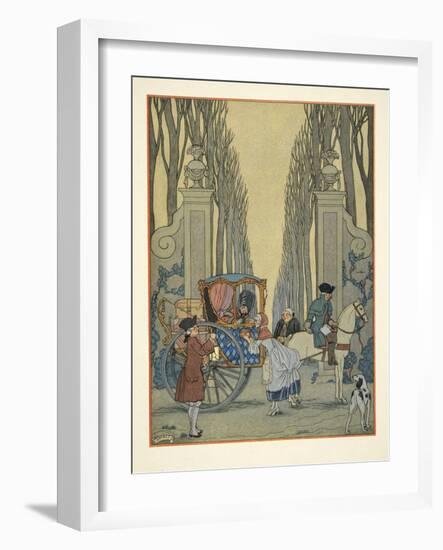 Cecile Fleeing to the Convent, Illustration from 'Les Liaisons Dangereuses' by Pierre Choderlos De-Georges Barbier-Framed Giclee Print