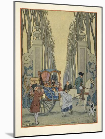 Cecile Fleeing to the Convent, Illustration from 'Les Liaisons Dangereuses' by Pierre Choderlos De-Georges Barbier-Mounted Giclee Print