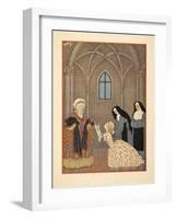 Cecile Having Returned to the Convent, Illustration from 'Les Liaisons Dangereuses' by Pierre Chode-Georges Barbier-Framed Giclee Print