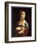 Cecilia Gallerani, Mistress of Ludovico Sforza, Portrait Known as Lady with the Ermine, c. 1490-Leonardo da Vinci-Framed Giclee Print