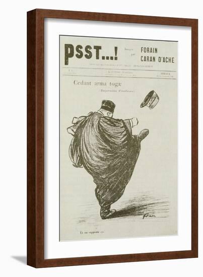 Cedant Arma Togae, No. 3, from 'Psst', 1898-Jean Louis Forain-Framed Giclee Print