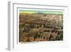 Cedar Breaks Nat'l Monument, Utah - Panoramic View of Cedar Breaks, c.1938-Lantern Press-Framed Art Print