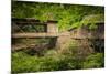 Cedar Mill and Covered Bridge-Don Schwartz-Mounted Art Print