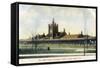 Cedar Rapids, Iowa - Panoramic Exterior View of Union Station-Lantern Press-Framed Stretched Canvas