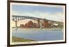 Cedar Street Bridge, Peoria, Illinois-null-Framed Art Print