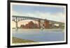 Cedar Street Bridge, Peoria, Illinois-null-Framed Art Print