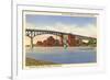 Cedar Street Bridge, Peoria, Illinois-null-Framed Premium Giclee Print