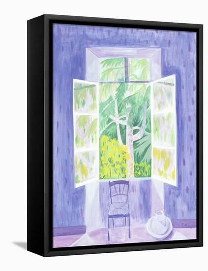 Cedars Through the Window, 1987-Marie Hugo-Framed Stretched Canvas