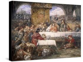 Cedric's Toast, 1859-John Gilbert-Stretched Canvas